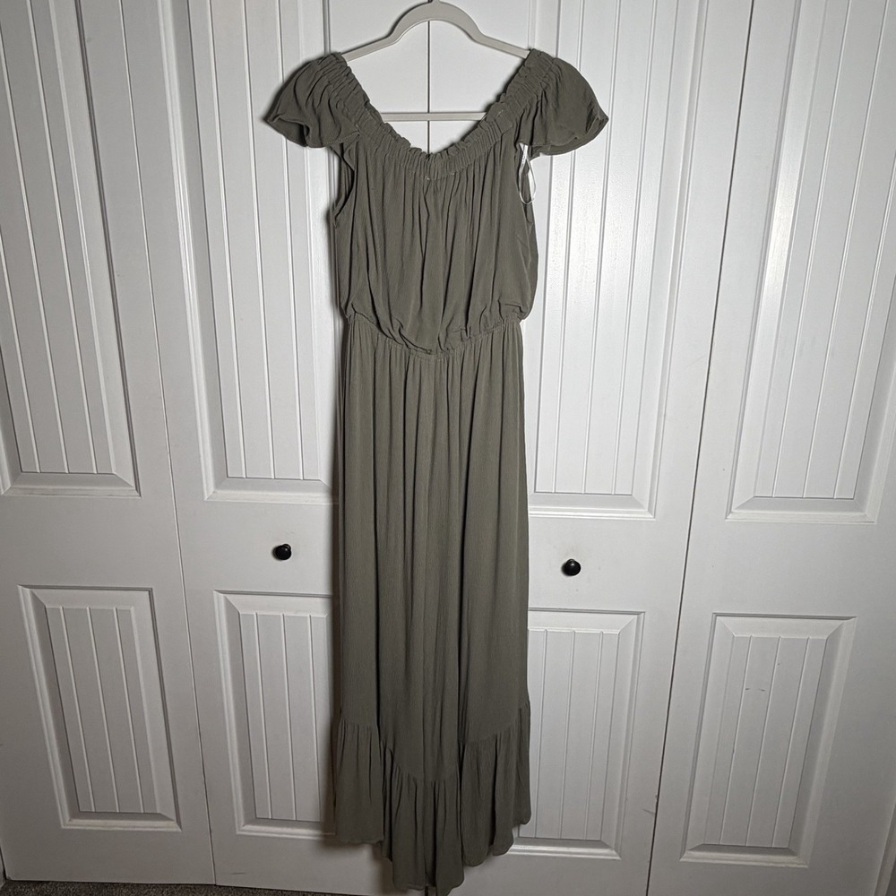 Lulu's Olive Green Ruffled Jumpsuit - Picture 6 of 7